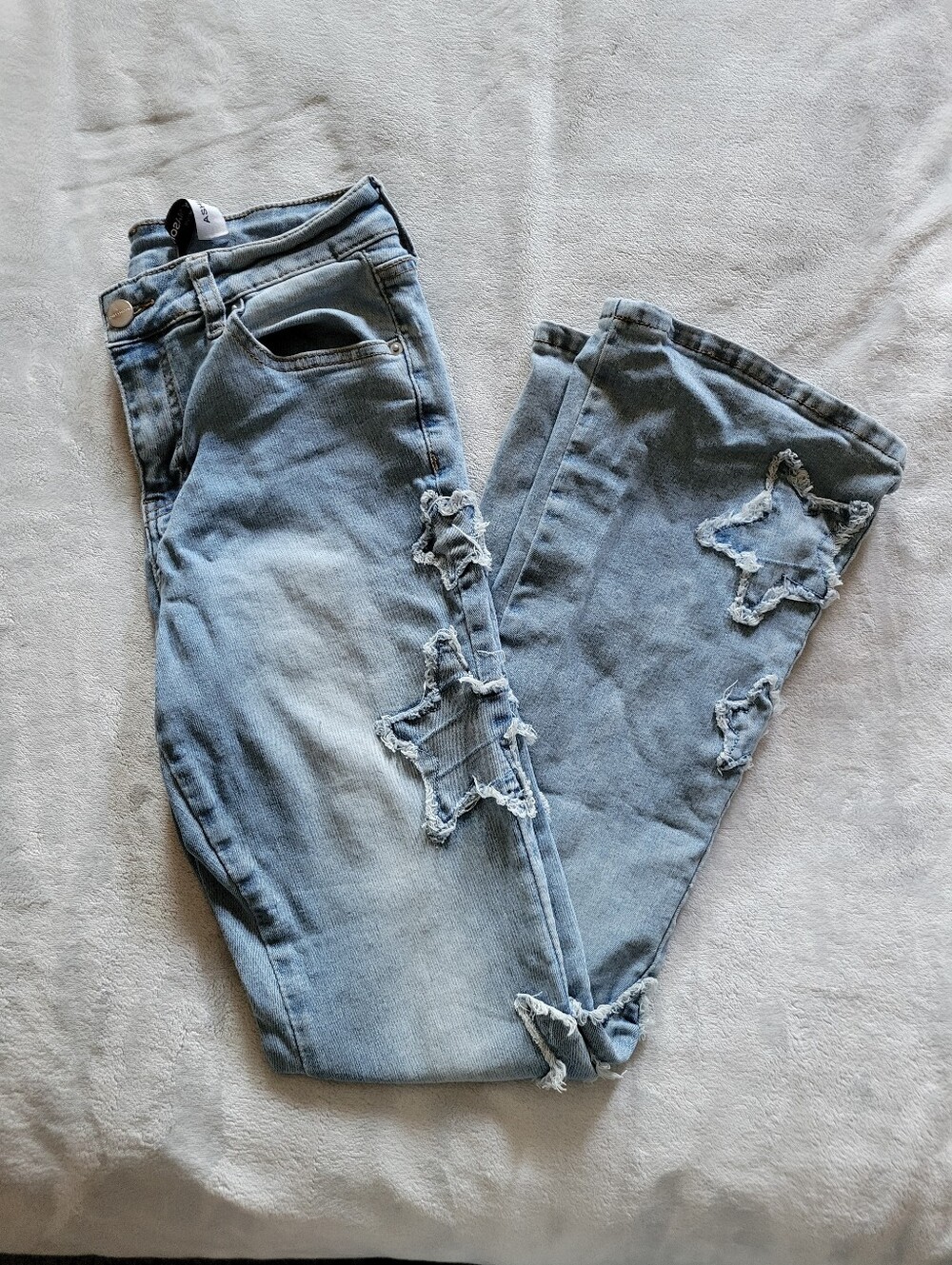 Ashley Mason | Light Blue Star-Appliqué Bootcut Jeans
